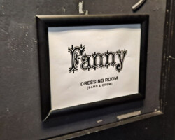 So, can you guess where Fanny's green room was located? Cool that they used the band's original logo.