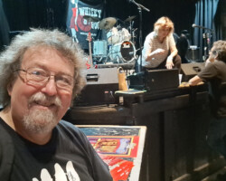 Proof I was there. I was having a really bad hair day, which is typical when you're going to meet some rock legends. Hey, at least I still have my hair at age 66.