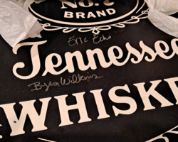 I decided to leave my mark at the Whisky a Go Go by signing one of the Jack Daniel's table. Who knows how long it will be there, but at least I have this shot of it.